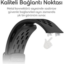 Berry Store Band 10-9-8 ile Uyumlu Delikli Tasarım Air Loop Silikon Kordon Manyetik Toka Mekanizmalı Nefes Alabilirlik Sağlayan Deformasyona Karşı Dayanıklı Yumuşak Saat Kayışı