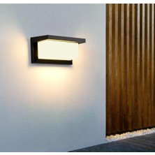 MarkEntegra Bahçe Aydınlatması LED Işık 12W Beyaz Günışığı Işık Zita Ultra Şapkalı Bahçe Duvar Aplik Su Geçirmez (Gün Işığı 3000K)          [enerji Sınıfı A]