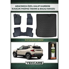 Yek Cars Dacia Duster 4x2 2026 Model Karbonlu Kauçuk Paspas Seti ve Bagaj Havuzu