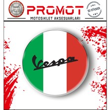Rebon Moto Design Stıcker Seti Vespa 3D Damla Logo Sticker 5cm 1