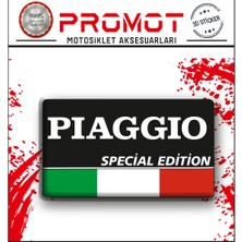 Rebon Moto Design Stıcker Seti Piaggio 3D Damla Logo Sticker 7X4CM 3