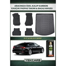 Yek Cars Audi A5 2023 Model Karbonlu Kauçuk Paspas Seti ve Bagaj Havuzu