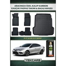 Yek Cars Renault Fluance 2013 Model Karbonlu Kauçuk Paspas Seti ve Bagaj Havuzu