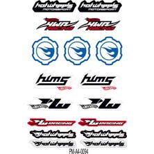 Rebon Moto Design Sticker Seti Sponsor Ekipman Kask Motorsiklet 10