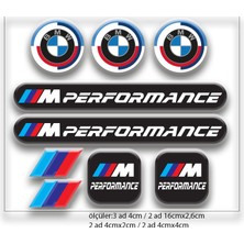 Rebon Moto Design Otomobil  Sticker Seti Bmw Kabartmalı Damla Logo