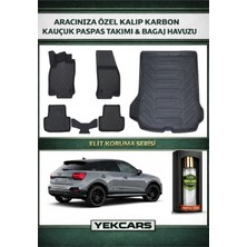 Yek Cars Audi Q2 2026 Model Karbonlu Kauçuk Paspas Seti ve Bagaj Havuzu