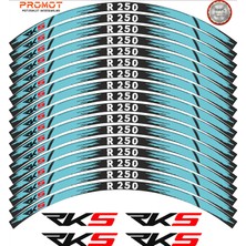 Rebon Moto Design Motosiklet Jant Şeridi Rks R250 Uyumlu 2