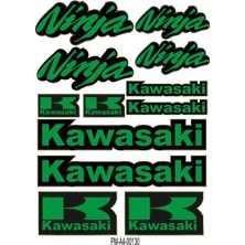 Rebon Moto Design Sticker Seti Sponsor Kawasaki Tasarımlı Grenaj Kaplama 02