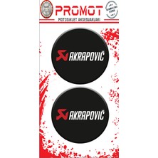 Rebon Moto Design Damla Logo Sticker Akrapovıc Kabartmalı 5X5CM 01