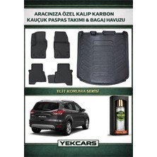Yek Cars Ford Kuga 2012 Model Karbonlu Kauçuk Paspas Seti ve Bagaj Havuzu