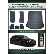 Yek Cars Mercedes W177 Hatchback 2025 Model Karbonlu Kauçuk Paspas Seti ve Bagaj Havuzu