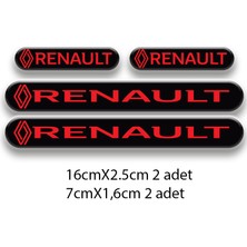 Rebon Moto Design Otomobil Stıcker Seti Renault 3D Damla 4'lü 2