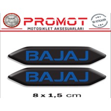 Rebon Moto Design Damla Logo Bajaj Kabartmalı 2'li Sticker 005