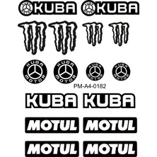 Rebon Moto Design Motosiklet Stıcker Seti Kuba Tasarımlı 02