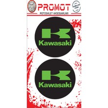 Rebon Moto Design Damla Logo Sticker Kawasaki Tasarımlı Kabartmalı 5X5CM 02