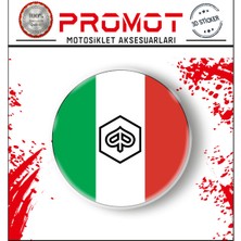 Rebon Moto Design Stıcker Seti Piaggio 3D Damla Logo Sticker 5cm 1