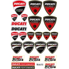 Rebon Moto Design Sticker Seti Performance Ducatı Tasarımlı Karışık Sponsor Grenaj Kaplama 01