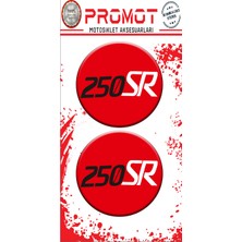 Rebon Moto Design Damla Logo Sticker Cf Moto 250 Sr Kabartmalı 5X5CM 01