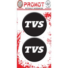 Rebon Moto Design Damla Logo Sticker Tvs Logo Kabartmalı 5X5CM 02