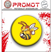 Rebon Moto Design Stıcker Seti Vespa 3D Damla Logo Sticker 5cm 4