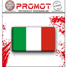 Rebon Moto Design Stıcker Seti Italy 3D Damla Logo Sticker 7X4CM 1