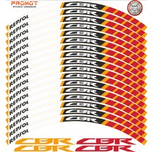 Rebon Moto Design Motosiklet Jant Şeridi Honda Cbr Uyumlu 2