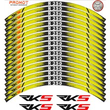 Rebon Moto Design Motosiklet Jant Şeridi Rks R250 Uyumlu 6