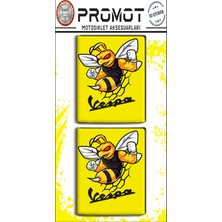 Rebon Moto Design Stıcker Seti Vespa 3D Damla Logo 2 Li 4
