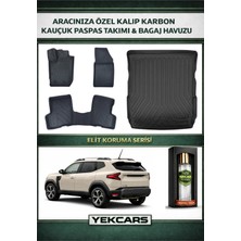 Yek Cars Dacia Duster 4x4 2024 Model Karbonlu Kauçuk Paspas Seti ve Bagaj Havuzu