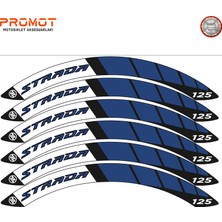 Rebon Moto Design Motosiklet Jant Şeridi Mondial Strada Uyumlu 4
