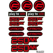Rebon Moto Design Sticker Seti 250NK Cfmoto Motosiklet A4 Ebatı 05