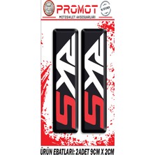Rebon Moto Design Damla Logo Rks Uyumlu Ön Maşa Kabartmalı 2'li Sticker 1