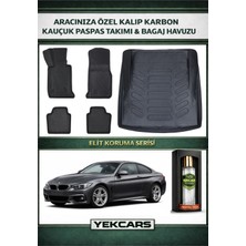 Yek Cars Bmw F32 2018 Model Karbonlu Kauçuk Paspas Seti ve Bagaj Havuzu