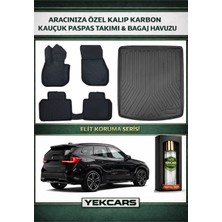 Yek Cars Bmw X1 (U11) 2025 Model Karbonlu Kauçuk Paspas Seti ve Üst Bagaj Havuzu