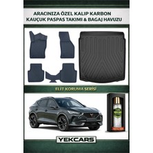 Yek Cars Cupra Formentor 2021 Model Karbonlu Kauçuk Paspas Seti ve Alt Bagaj Havuzu
