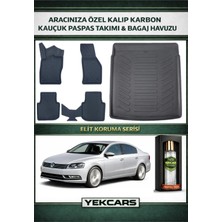 Yek Cars Volkswagen Passat (B7) 2014 Model Karbonlu Kauçuk Paspas Seti ve Bagaj Havuzu