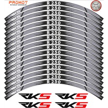 Rebon Moto Design Motosiklet Jant Şeridi Rks R250 Uyumlu 4