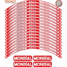 Rebon Moto Design Motosiklet Jant Şeridi Mondial Drift 7