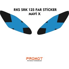 Rebon Moto Design Far Kaplama Rks Srk 125R Uyumlu Mavi x