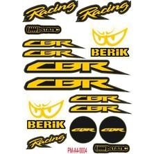 Rebon Moto Design Sticker Seti Cbr Motosiklet A4 Ebatı 04