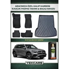 Yek Cars Mercedes Glb 2026 Model Karbonlu Kauçuk Paspas Seti ve Üst Bagaj Havuzu