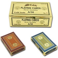 MarkEntegra Star 2'li Gold Iskambil Oyun Kağıdı, Biriç Oyun Kağıdı, Yüksek Kalite