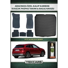 Yek Cars Mercedes Gla (H247) 2024 Model Karbonlu Kauçuk Paspas Seti ve Alt Bagaj Havuzu