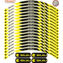 Rebon Moto Design Motosiklet Jant Şeridi Bajaj Pulsar Rs 200 Uyumlu 10