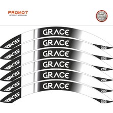 Rebon Moto Design Motosiklet Jant Şeridi Rks Grace Uyumlu 4