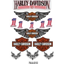Rebon Moto Design Sticker Seti Sponsor Harley Davıdson Ekipman Kask Motorsiklet 05