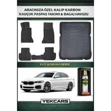 Yek Cars Bmw G30 2016 Model Karbonlu Kauçuk Paspas Seti ve Bagaj Havuzu