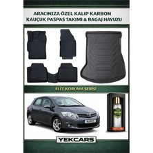 Yek Cars Toyota Auris 2012 Model Karbonlu Kauçuk Paspas Seti ve Bagaj Havuzu
