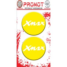Rebon Moto Design Damla Logo Sticker Xmax Kabartmalı 5X5CM 01