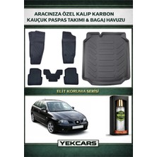 Yek Cars Seat Ibiza 2003 Model Karbonlu Kauçuk Paspas Seti ve Bagaj Havuzu